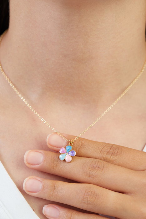 Heliophilia Silver Collar de Metal Dorado CHRM15010 con Recubrimiento de Laca